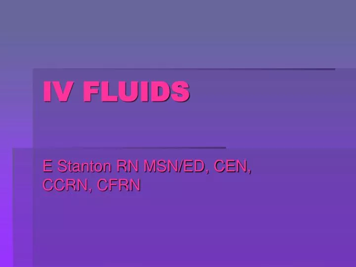 iv fluids