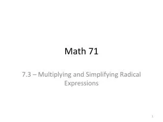 Math 71