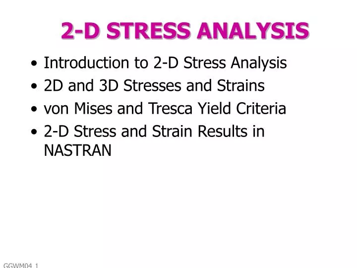 2 d stress analysis