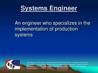 systems engineer
