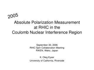 Absolute Polarization Measurement at RHIC in the Coulomb Nuclear Interference Region