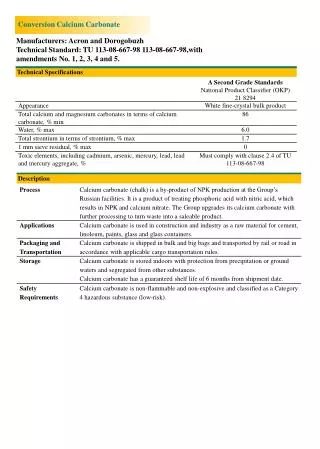 Manufacturers: Acron and Dorogobuzh