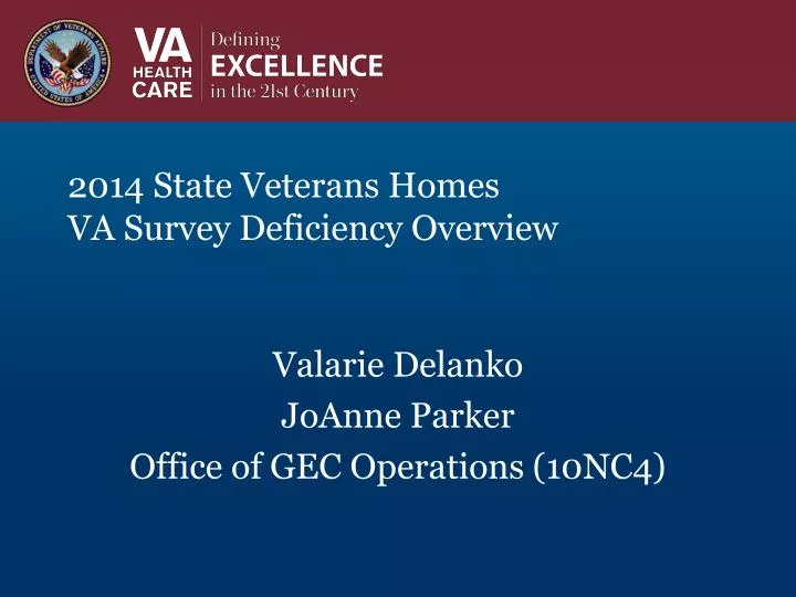 2014 state veterans homes va survey deficiency overview