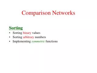 Comparison Networks