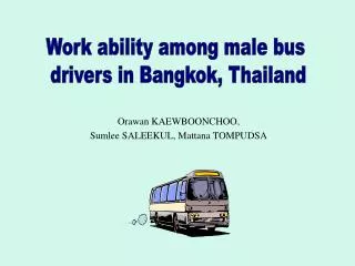 orawan kaewboonchoo sumlee saleekul mattana tompudsa