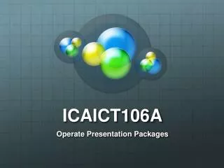 ICAICT106A