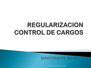regularizacion control de cargos