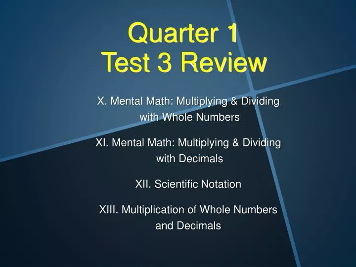 quarter 1 test 3 review