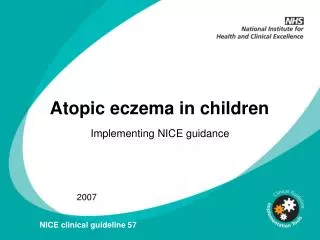 Atopic eczema in children
