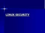 LINUX SECURITY - slide 1