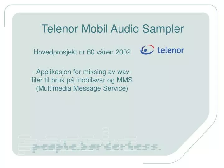 telenor mobil audio sampler