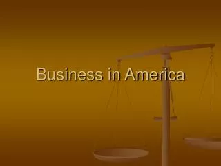 Business in America