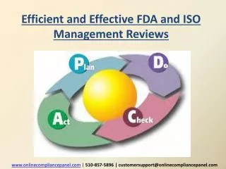 Efficient and Effective FDA and ISO Management Reviews