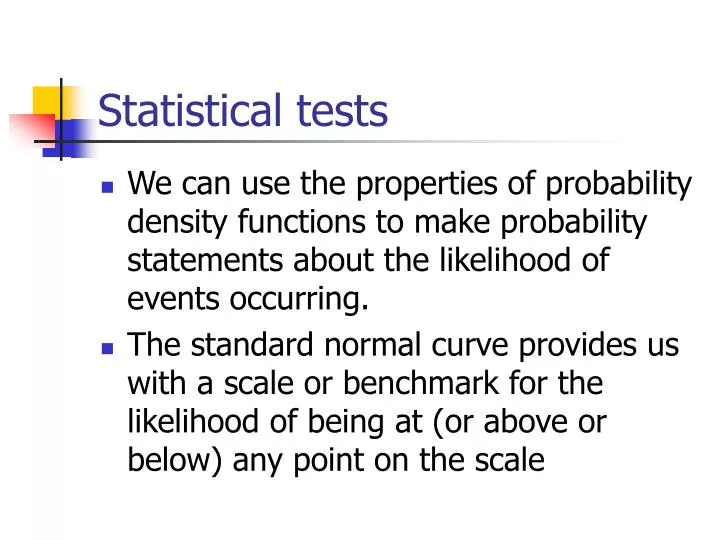 statistical tests