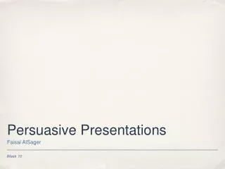 Persuasive Presentations