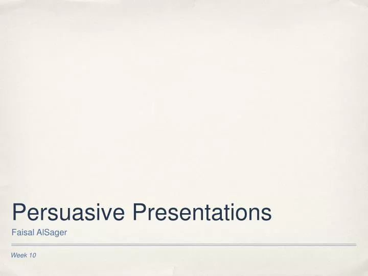 persuasive presentations