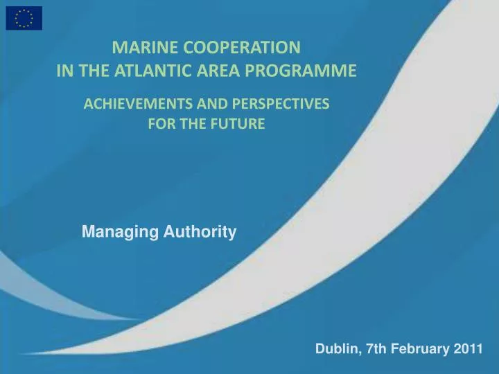 marine cooperation in the atlantic area programme achievements and perspectives for the future