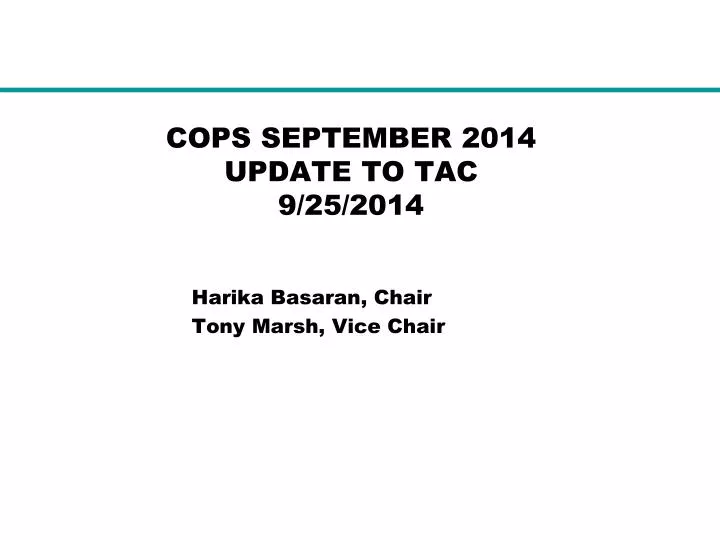 cops september 2014 update to tac 9 25 2014