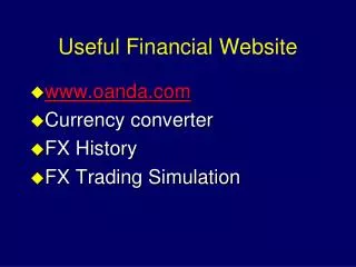 Useful Financial Website