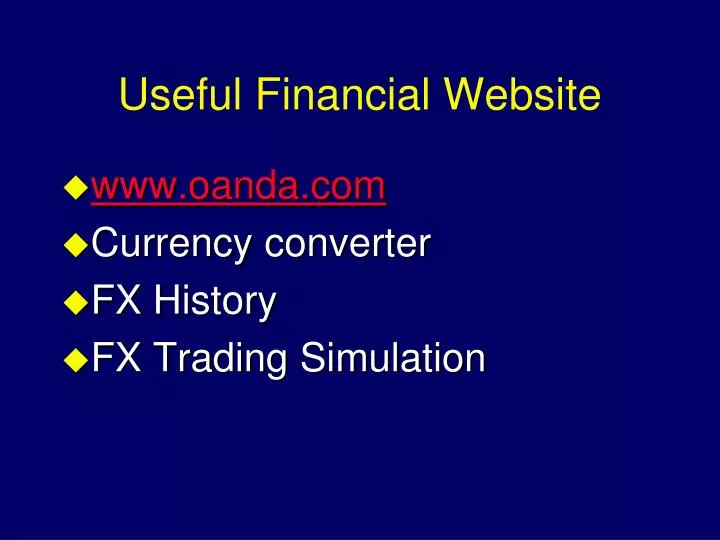 useful financial website