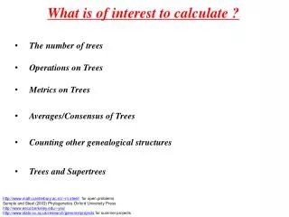 What is of interest to calculate ?