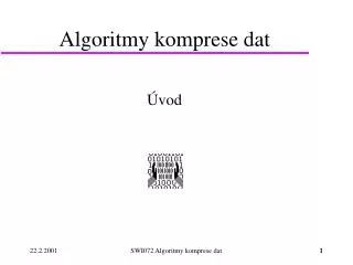 algoritmy komprese dat