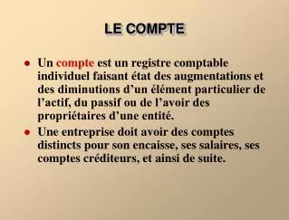 le compte