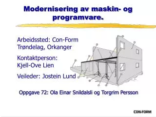 modernisering av maskin og programvare