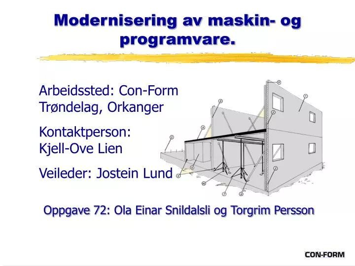 modernisering av maskin og programvare