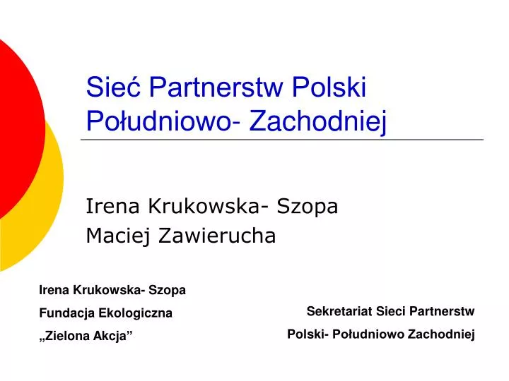 sie partnerstw polski po udniowo zachodniej