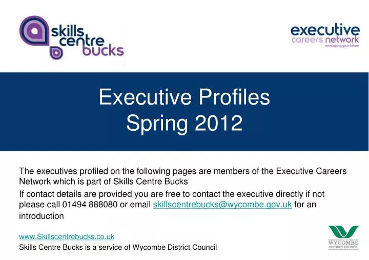 executive profiles spring 2012