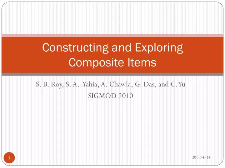 constructing and exploring composite items