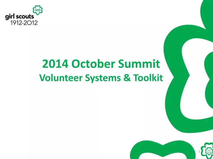 2014 october summit volunteer systems toolkit