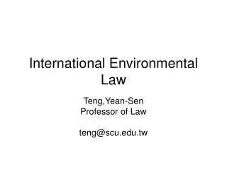 international environmental law