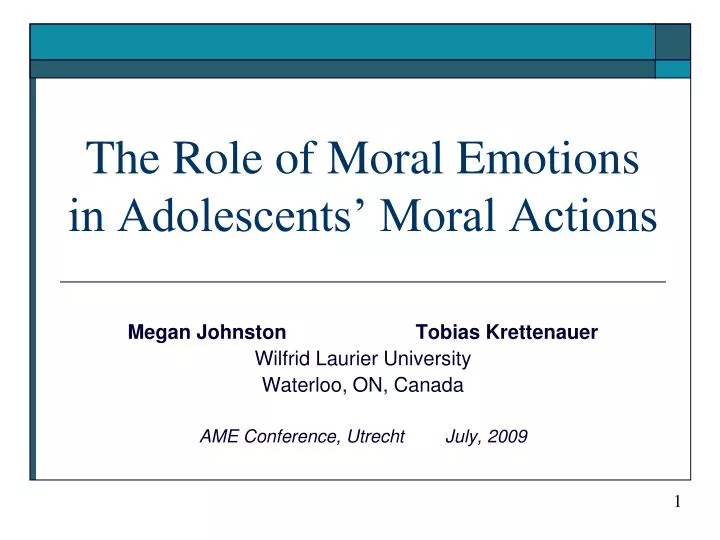 the role of moral emotions in adolescents moral actions