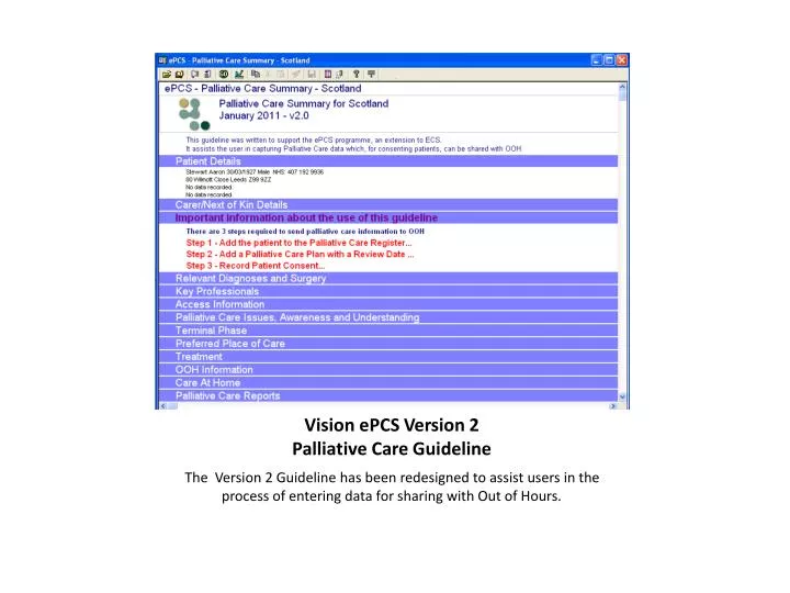vision epcs version 2 palliative care guideline