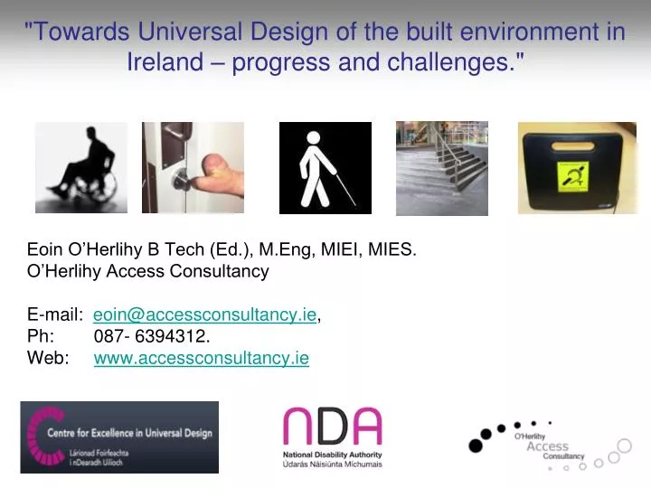 towards universal design of the built environment in ireland progress and challenges