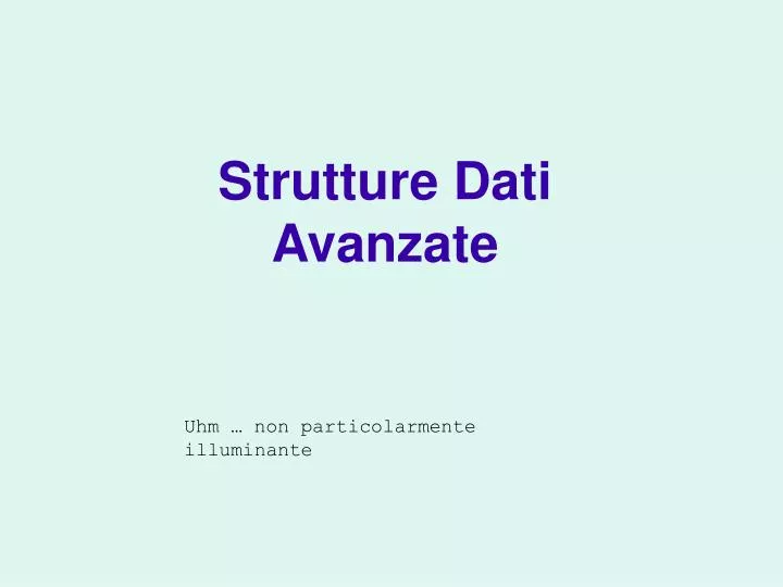 strutture dati avanzate