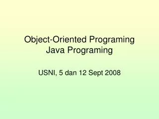 object oriented programing java programing