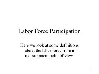 Labor Force Participation