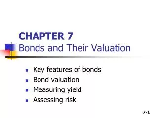 chapter 7 bonds and their valuation