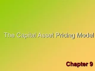the capital asset pricing model