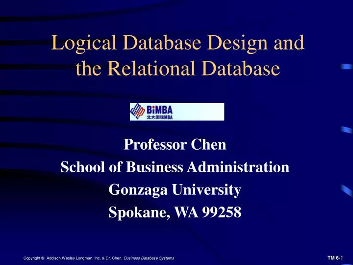logical database design and the relational database