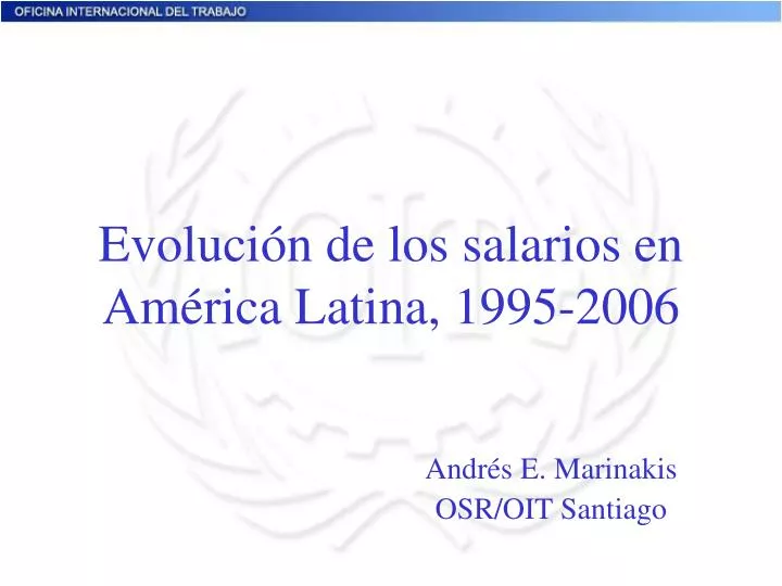 evoluci n de los salarios en am rica latina 1995 2006