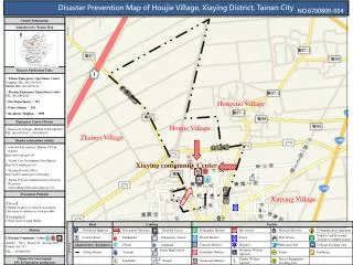 Disaster Prevention Map of Houjie Village, Xiaying District, Tainan City