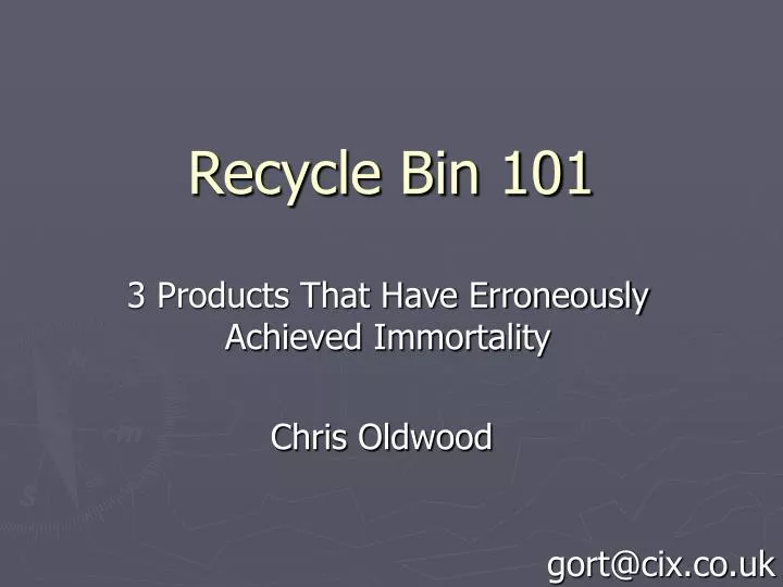 recycle bin 101