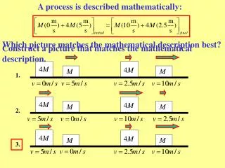 A process is described mathematically: