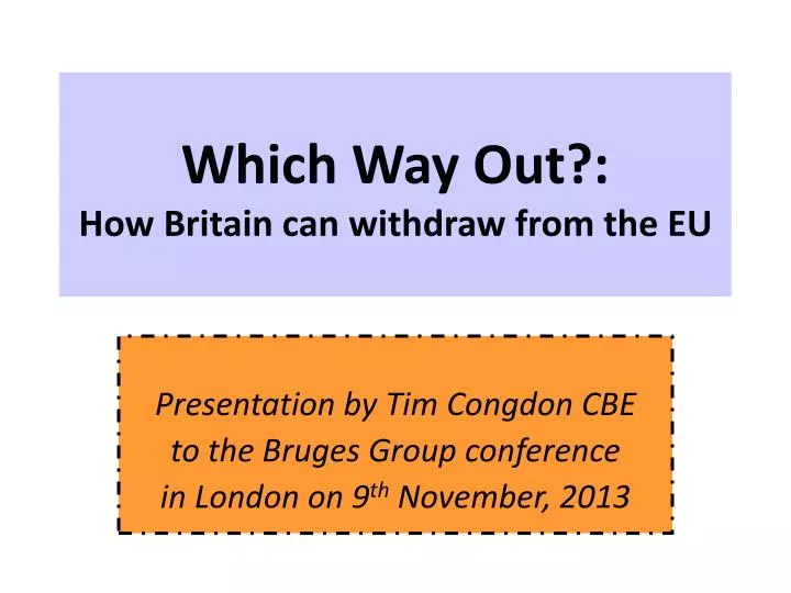 which way out how britain can withdraw from the eu