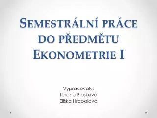 semestr ln pr ce do p edm tu ekonometrie i