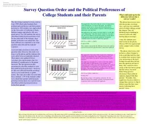 Survey Question Order and the Political Preferences of College Students and their Parents